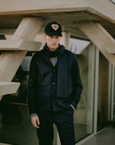 Over jacket with notch lapel in blue stretch virgin wool - New in Tintoria Mattei | Giemme BrandsCorporate