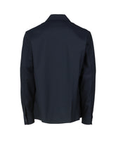 Over jacket with notch lapel in blue stretch virgin wool - Blue | Giemme BrandsCorporate