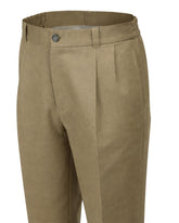Wide-leg pants in brown linen and cotton - Brown | Giemme BrandsCorporate