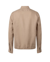 Over jacket con collo italiano in puro lino nocciola - Tintoria Mattei - New in | Giemme BrandsCorporate