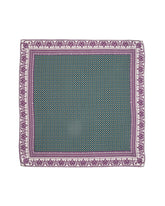 Bandana in pure silk twill with an exclusive blue geometric print - Woman collection | Giemme BrandsCorporate